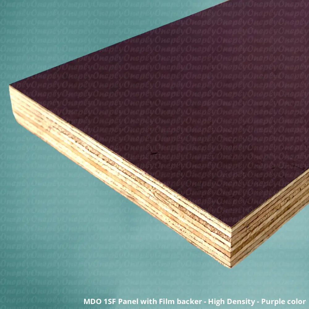 Mdo 1Sf Panel With Film Backer - High Density Purple Color 4Ft X 8Ft 0.47In Plywood
